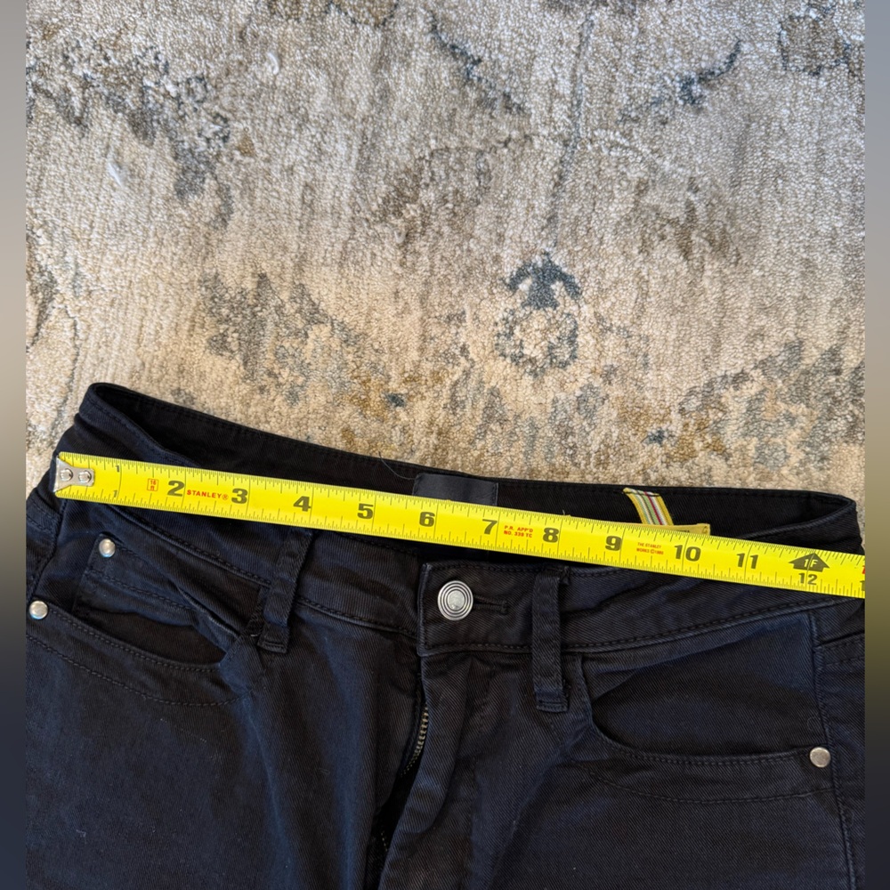 Meave by Anthropologie- The Jada High Rise Wide Leg Black Jeans size 28 - Picture 6 of 9